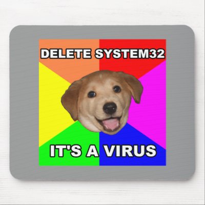 Advice Dog says: Delete the Virus Mousepads by MemeRegime