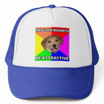 Advice Dog Swallow Magnets Mesh Hat