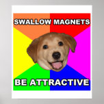 Advice Dog Swallow Magnets Print