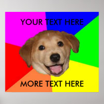 Advice dog template posters