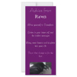Advice from a Raven Spirit bookmark Rack Card Design