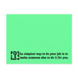 Advice on doing your job most effectively post cards
