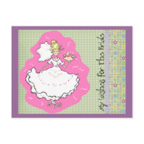 Advice & Wishes Bridal Shower Card postcards