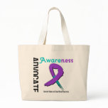 Advocate Awareness Grunge Ribbon Domestic Violence Bags