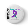 Advocate Awareness Grunge Ribbon Domestic Violence Pinback Buttons