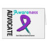 Advocate Awareness Grunge Ribbon Domestic Violence Greeting Cards
