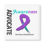 Advocate Awareness Grunge Ribbon Domestic Violence Refrigerator Magnet