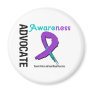Advocate Awareness Grunge Ribbon Domestic Violence Refrigerator Magnets