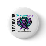 Advocate Awareness Mosaic Heart Domestic Violence Pinback Button