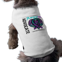 Advocate Awareness Mosaic Heart Domestic Violence Doggie T Shirt