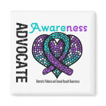 Advocate Awareness Mosaic Heart Domestic Violence Magnet