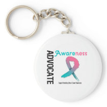 Advocate Awareness Ribbon Hereditary Breast Cancer Key Chain