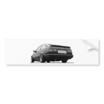 AE86 Black & White Bumper Sticker