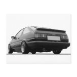 AE86 Black & White Post Card