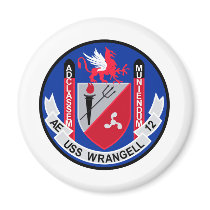 AE-12 USS Wrangell Ammunition Ship Military Patch Refrigerator Magnets