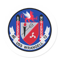 AE-12 USS Wrangell Ammunition Ship Military Patch Stickers
