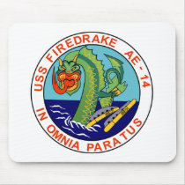 AE-14 USS Firedrake Ammunition Ship Military Patch Mouse Pads