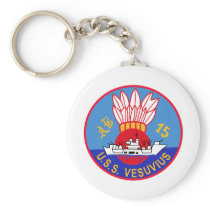 AE-15 USS Vesuvius Ammunition Ship Military Patch Keychain