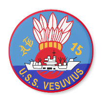 AE-15 USS Vesuvius Ammunition Ship Military Patch Fridge Magnet
