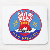 AE-15 USS Vesuvius Ammunition Ship Military Patch Mouse Pads