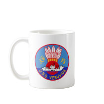 AE-15 USS Vesuvius Ammunition Ship Military Patch Coffee Mug