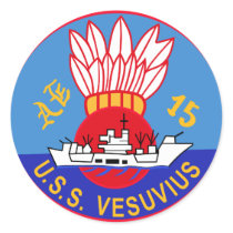 AE-15 USS Vesuvius Ammunition Ship Military Patch Sticker