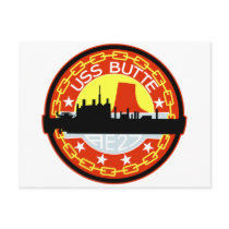 AE-27 USS Butte Ammunition Ship Military Patch Post Card