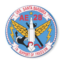 AE-28 USS Santa Barbara Ammunition Ship Military P Magnet