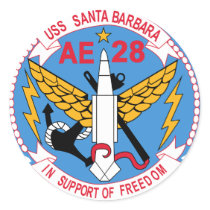 AE-28 USS Santa Barbara Ammunition Ship Military P Sticker