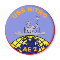 AE-2 USS Nitro Ammunition Ship Military Patch Refrigerator Magnets