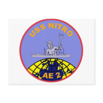 AE-2 USS Nitro Ammunition Ship Military Patch Post Card