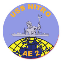 AE-2 USS Nitro Ammunition Ship Military Patch Round Stickers