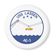 AE-3 USS Lassen Ammunition Ship Military Patch.psd Magnet
