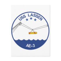 AE-3 USS Lassen Ammunition Ship Military Patch.psd Postcards