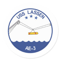 AE-3 USS Lassen Ammunition Ship Military Patch.psd Stickers