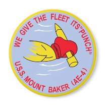 AE-4 USS MOUNT BAKER Ammunition Ship Military Patc Fridge Magnet