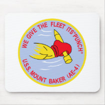 AE-4 USS MOUNT BAKER Ammunition Ship Military Patc Mousepad