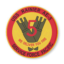 AE-5 USS RAINIER Ammunition Ship Military Patches Magnets