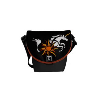 AE- Awesome Leaping Unicorn Art Mini MessengerBbag