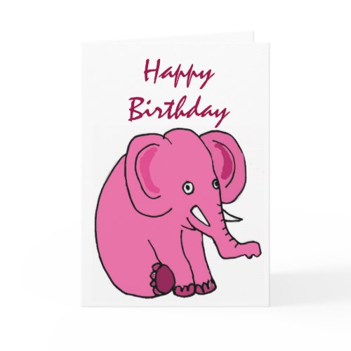 AE- Funny Elephant Birthday Card card