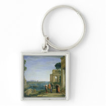 Aeneas and Dido in Carthage, 1675 Keychains