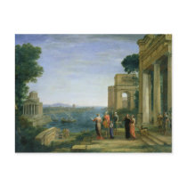 Aeneas and Dido in Carthage, 1675 Postcard