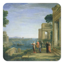 Aeneas and Dido in Carthage, 1675 Square Stickers