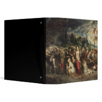 Aeneas prepares to lead the Trojans into exile Vinyl Binder