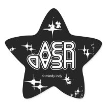 AER HEAD star sticker