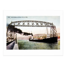 Aerial Bridge and Canal, Duluth, Minn. Postcard