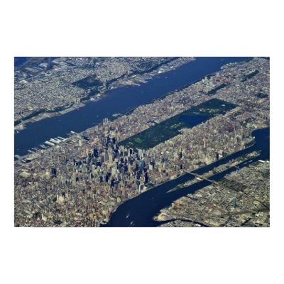 Aerial Central Park Print by captainifr