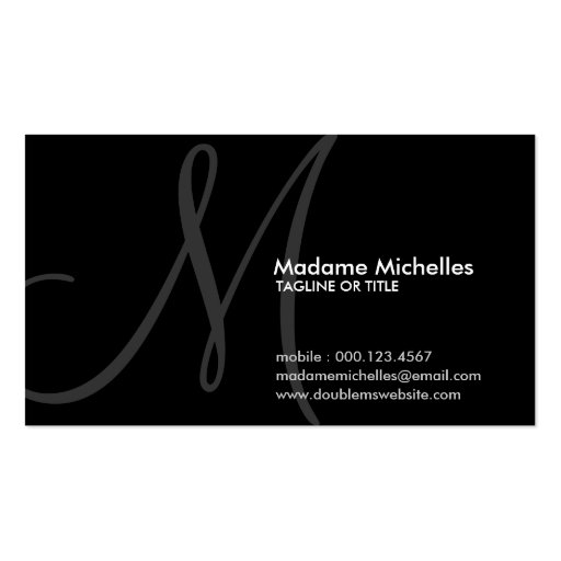 aerial initial business card template (front side)