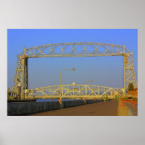 Aerial Lift Bridge from North Pier Poster