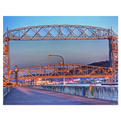 Aerial Lift Bridge from South Pier Personalized Letterhead by DuluthGifts